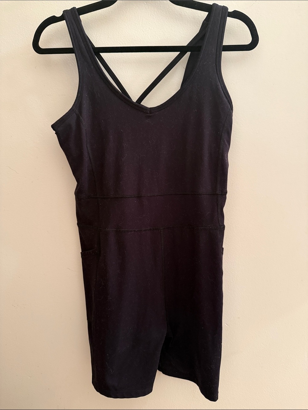 Calvin Klein Black One-Piece Biketard Crisscross Back